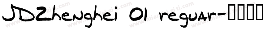 JDZhenghei 01 reguar字体转换